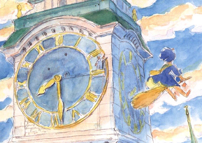 Aquarelle 33x19cm Watercolor 33x19cm Studio Ghibli Studio