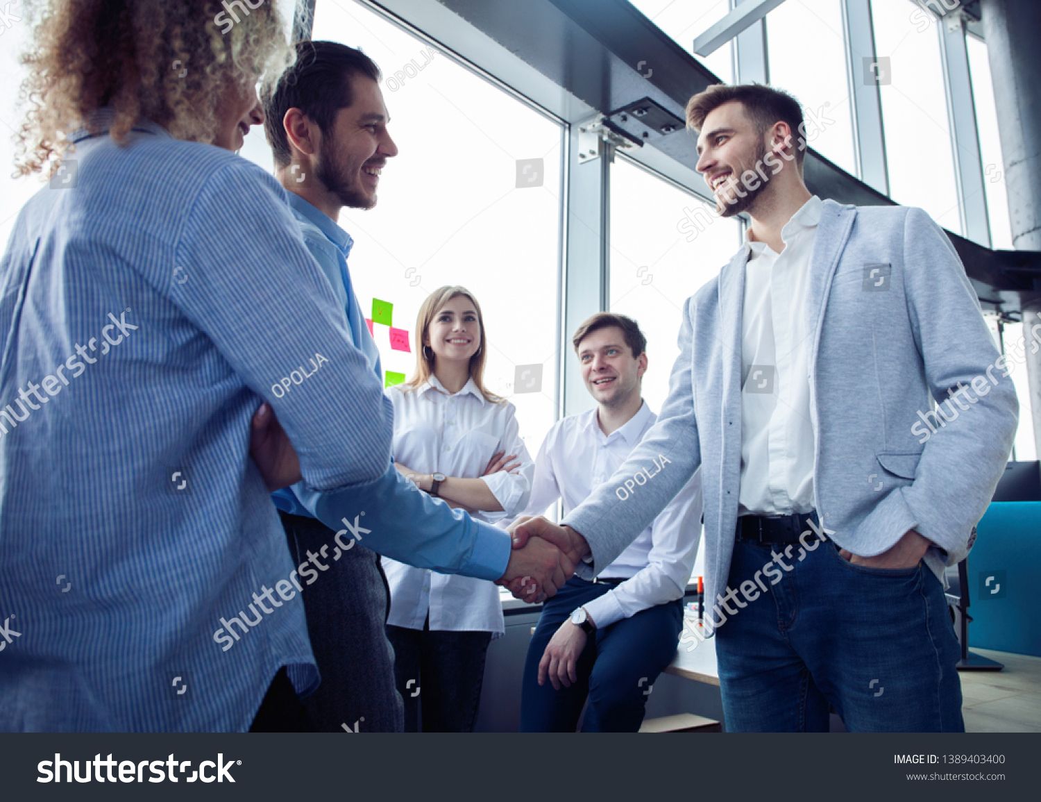 Business Partnership Meeting Concept Businessmen Handshake
