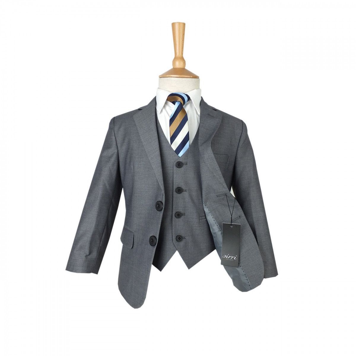 Boys Italian Cut Formal Grey Suit Pageboy Wedding Prom Communion Boy Suits Gray