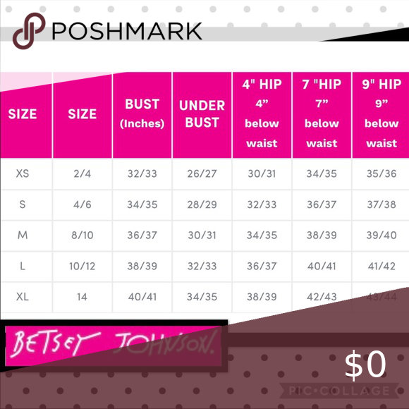 Betsey Johnson Size Chart Swim Online | head.hesge.ch