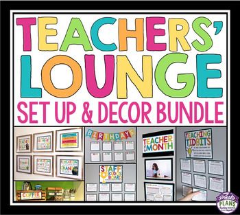 TEACHERS' LOUNGE / STAFFROOM SET UP AND DECOR BUNDLE Bring some positivity to your teachers' lounge with this bundle of posters, interactive bulletin boards, celebration displays, coffee station set-up and teacher gifts! Use these resources to make your Teachers Lounge Decor, Teachers Lounge Makeover, Teachers Room, Teacher Lounge, School Leadership, School Counseling, Leadership Quotes, Teacher Appreciation, Staff Bulletin Boards