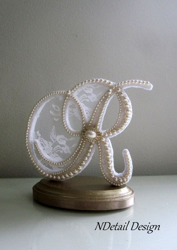 White Lace Letter Wedding Cake Topper Rustic Shower Gift Gold R Pearl Jewelry Weddings White Lace Letter Wedding Cake Topper Rustic Shower Gift Gold R Pearl Jewelry Weddings