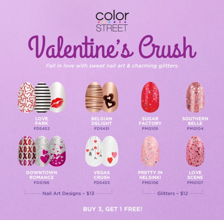 Valentine's Day Nail Strips Color STREET Valentine's Day Nail Strips Color STREET