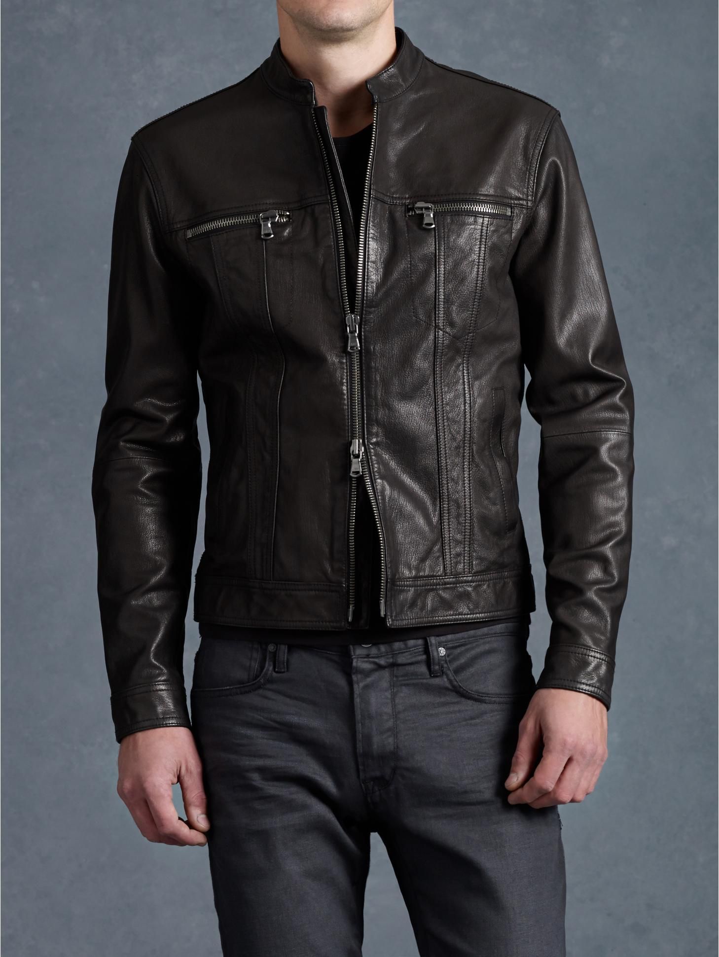 Jean Style Leather Jacket - John Varvatos Best Leather Jackets, Leather ...