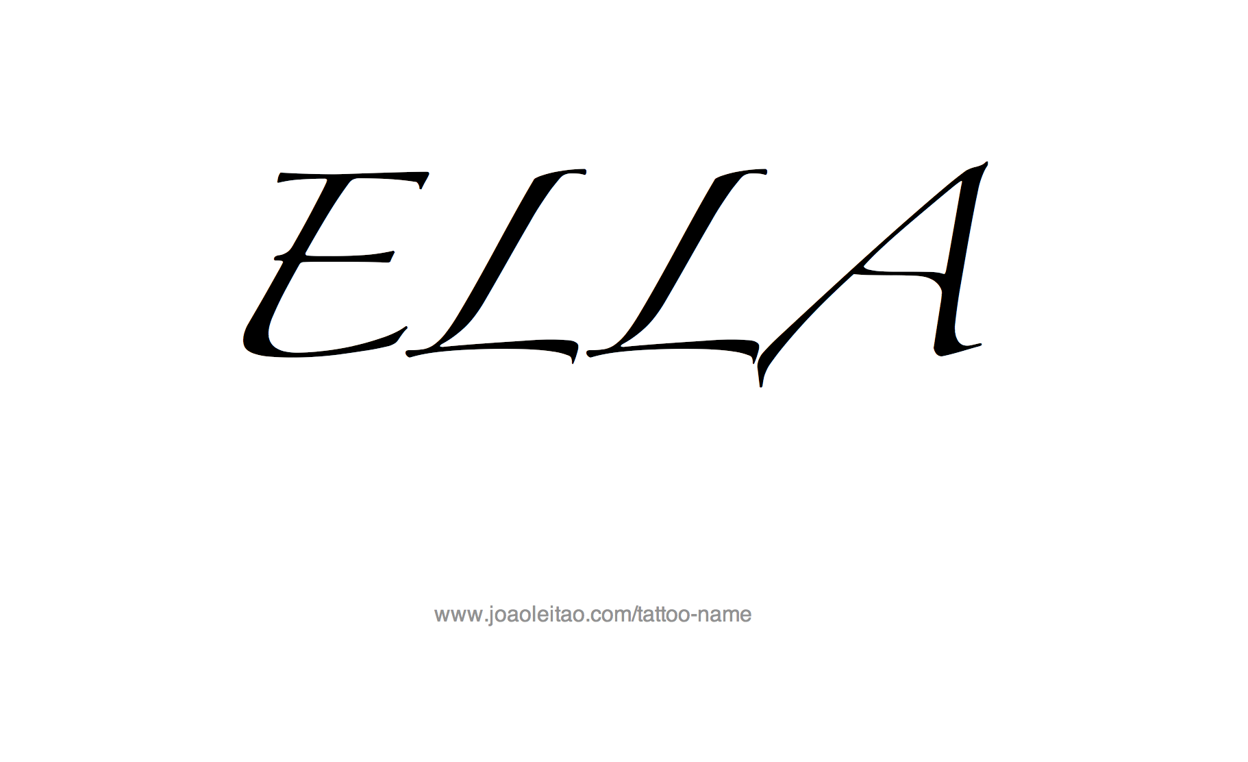 Ella Name Tattoo Designs