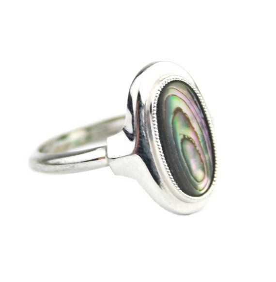 Avon Vintage Abalone Ring