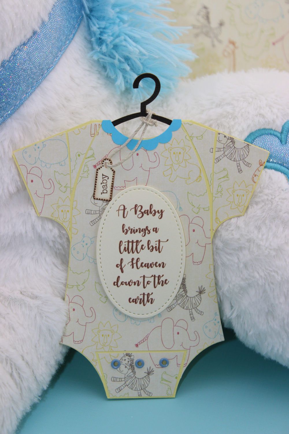 Single Card Onesie Card For New Baby Baby Shower Card Handmade