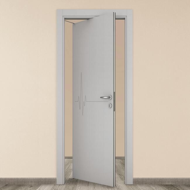 Porta rototraslante Heartbeat grigio L 80 x H 210 cm sinistr…