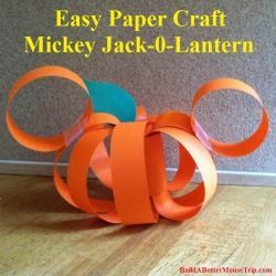 Step-by-step instructions for this easy Mickey Mouse inspired paper Jack-O-Lantern. You probably have all the supplies on hand and construction..#Disney #mousecrafts