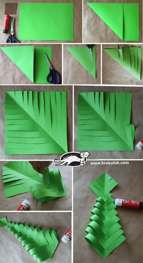 DIY Papier Weihnachtsbäume #papier #weihnachtsbaume #diypapier