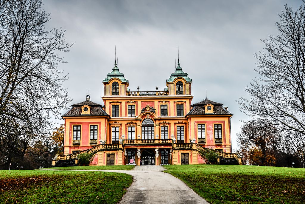 Магнитный пазл 27x18см."Schloss veitshochheim, дворец, архитектура" на холодильн