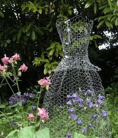 Décoration de jardin - Silhouette en grillage : Accessoires de maison par le-br...