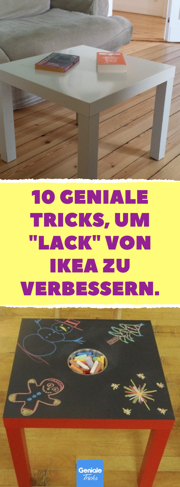 Deshalb solltest du mit einem Messer ein Loch in diesen IKEA 10 Tricks machen aus IKEA Tisch Wohnzimmerkunst. | Ikea