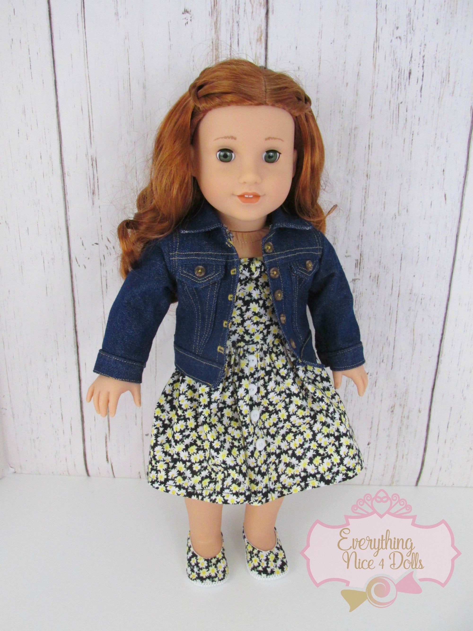 Tan//Brown Chevron Print Vest /& Brown Pants-Doll Clothes