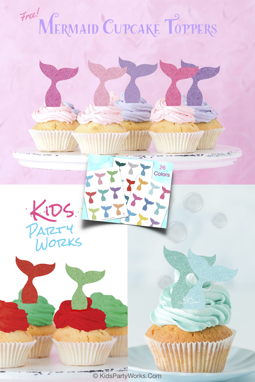 Starfish Mermaid Happy birthday Cake Toppers Cupcake Baby Shower DIY Gifts ha