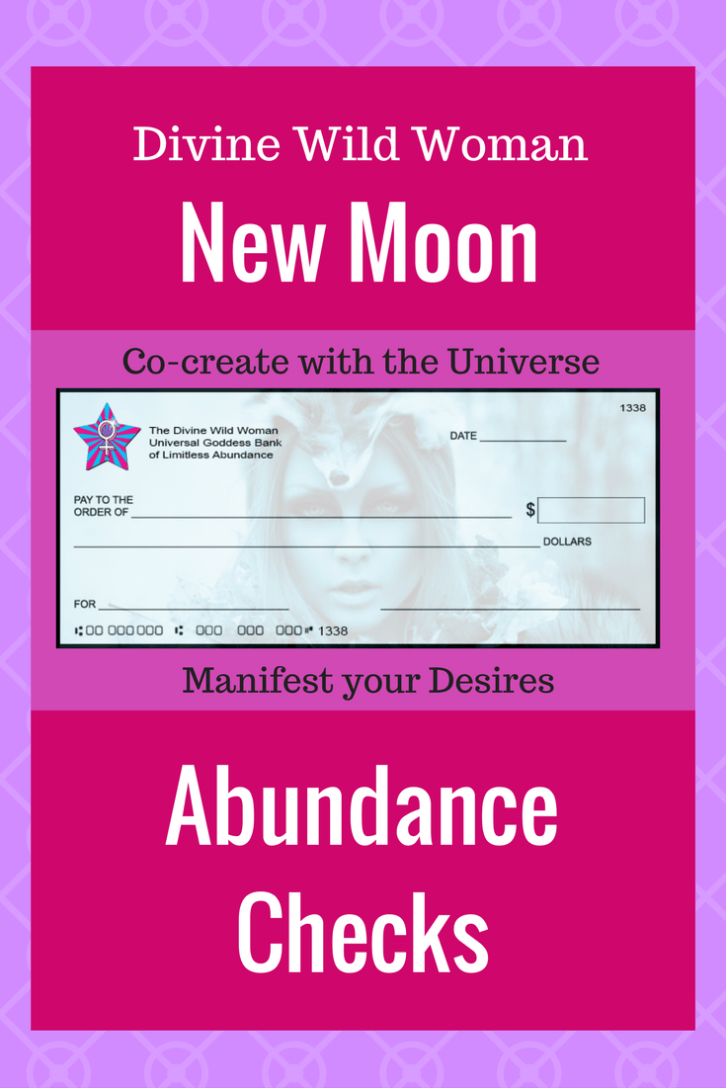 New Moon Abundance Checks to Manifest Your Desires Divine Wild Woman