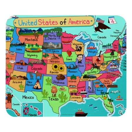OWNHE USA Map Pattern Mouse Pad - A7be1a88cfb45e7bec0b84b1b34129d1