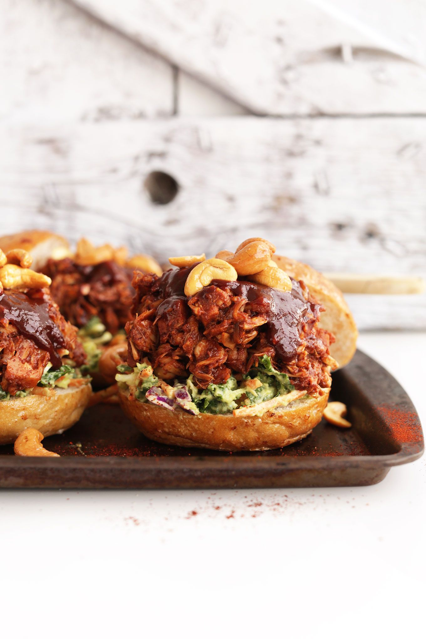Bbq Jackfruit Sandwiches With Avocado Slaw Bbq Jackfruit Sandwiches With Avocado Slaw