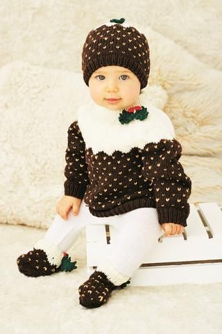 Christmas Pudding Jumper, Hat & Socks Baby And Childrens Knitting Christmas Pudding Jumper, Hat & Socks Baby And Childrens Knitting Pattern - The Knitting Network - Christmas Pudding Jumper, Hat & Socks Baby And Childrens Knitting