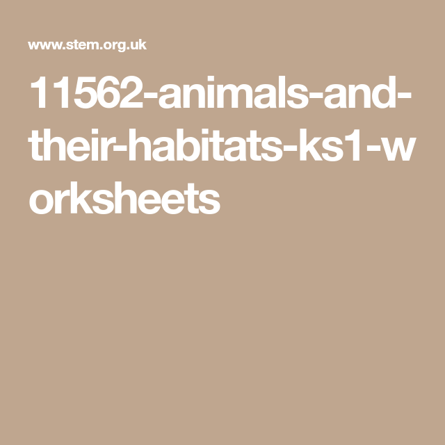 11562-animals-and-their-habitats-ks1-worksheets | Animal habitats