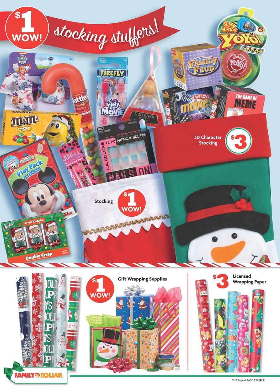 Family Dollar Gift Guide 2018 Ads and Deals Dollar gift, Family