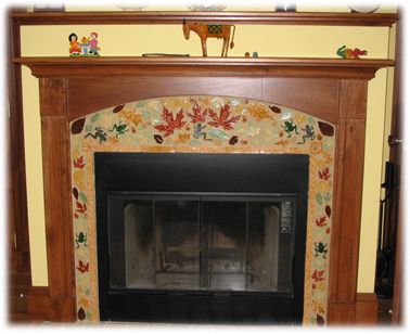 J. Schwedock of Arlington Massachusetts came up with this lovely frog ceramic tile and fall leaf ceramic tile mosaic for her organic ceramic tile … | Pinteres…