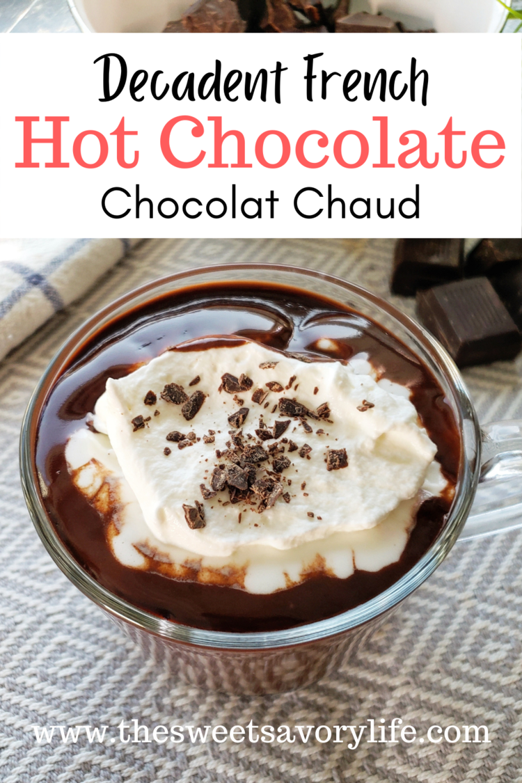 French Hot Chocolate Recipe (Chocolat Chaud) French Hot Chocolate Recipe, Hot Chocolate Recipes, Yummy Drinks, Yummy Food, Easy Drinks, Yummy Yummy, Baking Recipes, Dessert Recipes, Drink Recipes