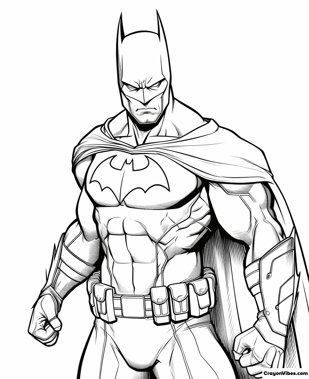 Batman Coloring Pages Free Printable for Kids & Adults