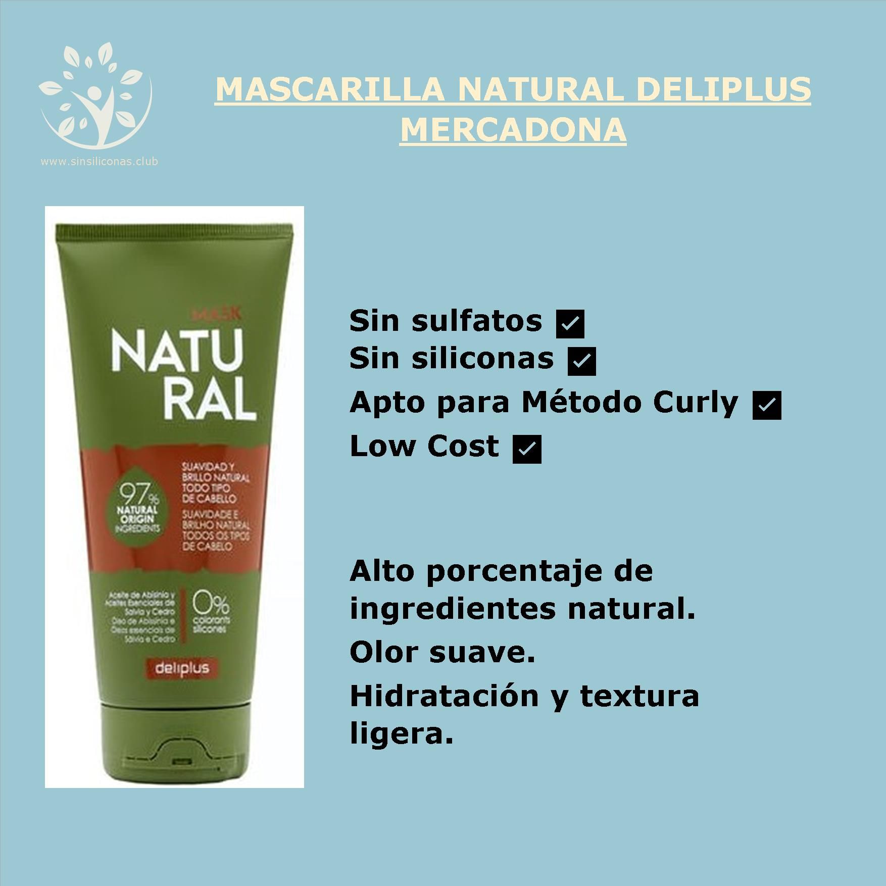 Review Mascarilla Natural Deliplus Mascarillas Naturales Champú Natural Deliplus Mercadona