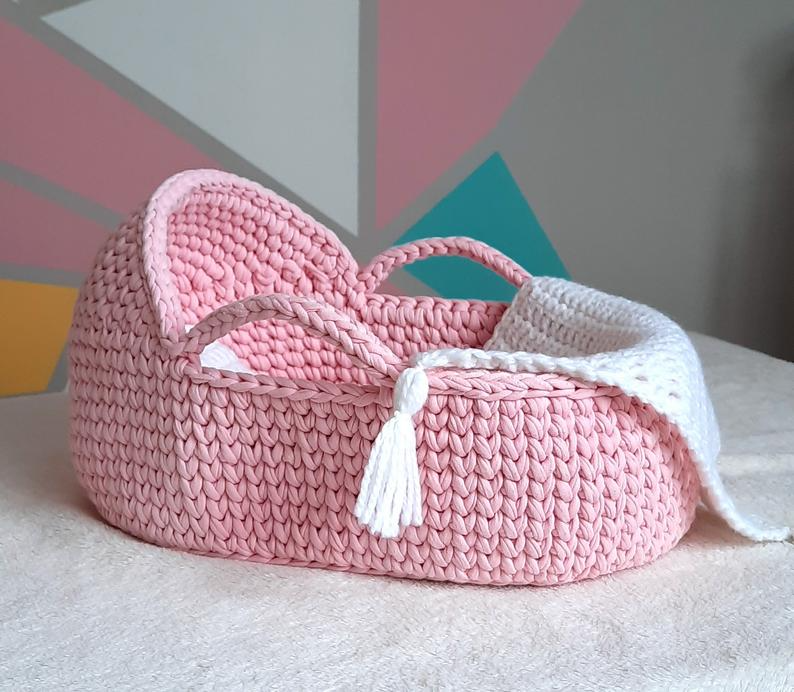 Cradle For Doll Pink Crochet Bassinet For Doll Baby Girl Etsy In 2021 Baby Girl Gifts Bassinet Etsy Baby Cradle For Doll Pink Crochet Bassinet For Doll Baby Girl Etsy In 2021 Baby Girl Gifts Bassinet Etsy Baby