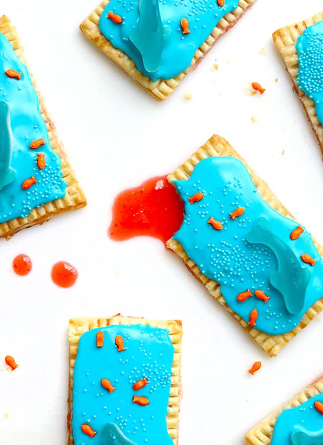 Homemade Shark Attack Pop Tarts for Shark Week #sharkweekfood