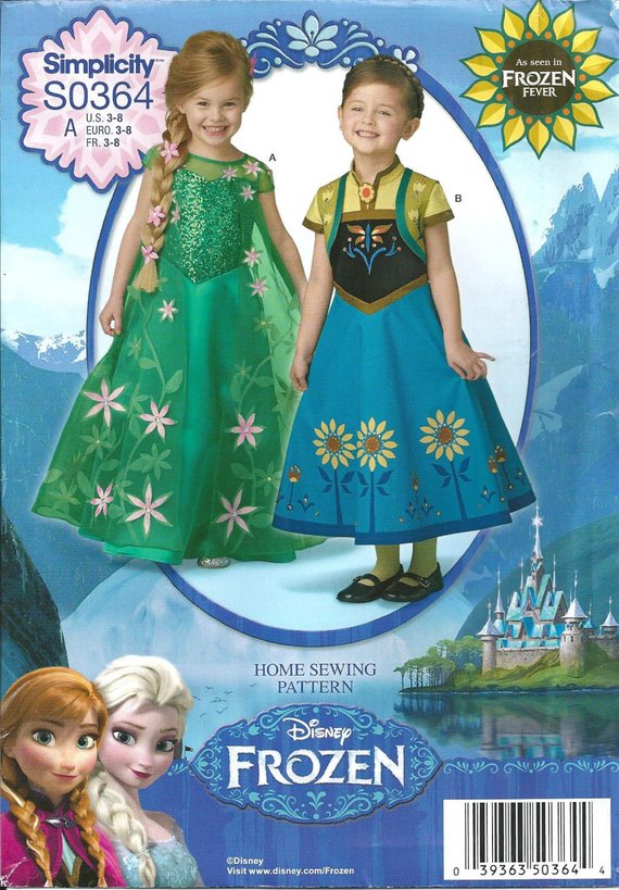 Cinderella FROZEN FEVER PRINCESS DISNEY KIDS COSTUME FANCY DRESS 3-8Y In Stock