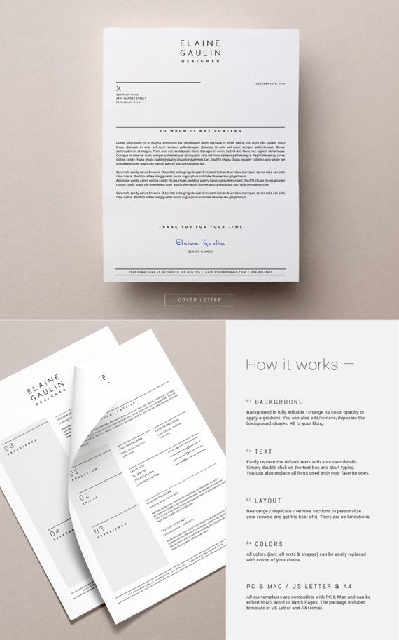 Simple Resume Template + Cover Letter for Word Pages _ Minimal CV - free simple resume template Simple Resume Template + Cover Letter for Word Pages _ Minimal CV - free simple resume template