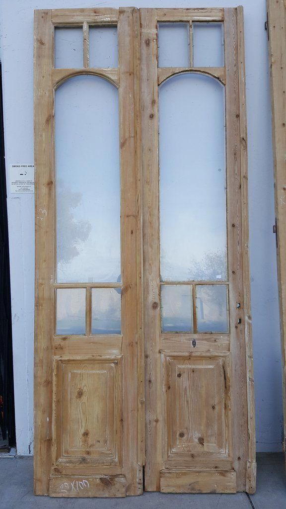 Pair of Wooden and Glass French Doors #kitchendoors