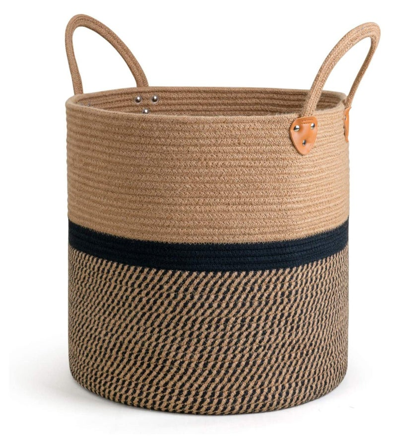 Jute Homeware Easter Basket Jute Decor Jute Basket Twine Basket Jute Storage Kitchen Basket Crochet Jute and Cotton Basket