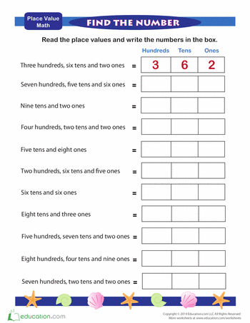 How numbers 1 10 math worksheets writing