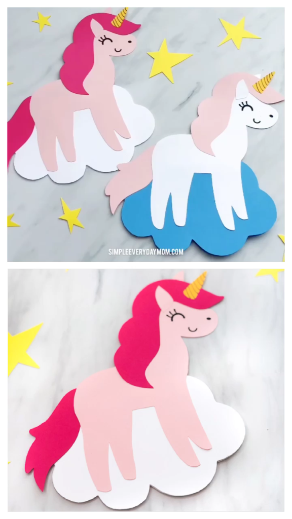 Unicorn Crafts For Kids | Have the kids make these cute and easy unicorn cards f...