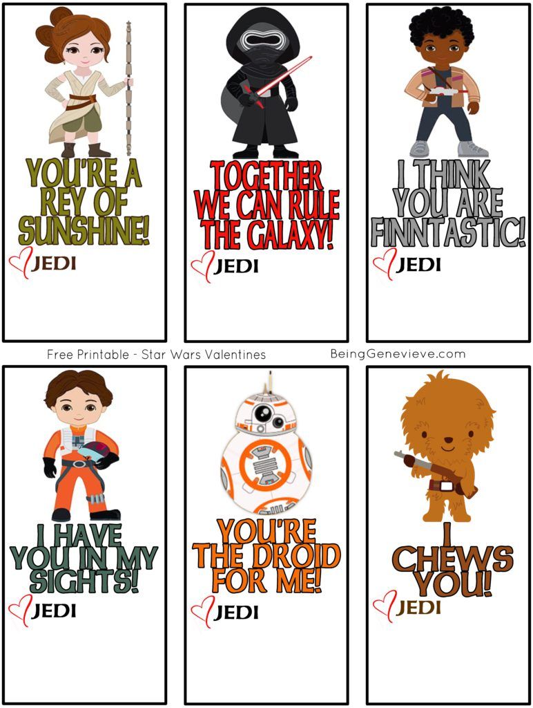 Star Wars Printable Valentines Printable Calendars AT A GLANCE