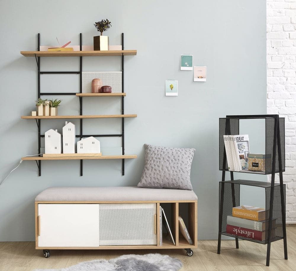 Étagères murales et banquette Maisons du Monde Idee per decorare la casa, Sedia da soggiorno Étagères murales et banquette Maisons du Monde Idee per decorare la casa, Sedia da soggiorno