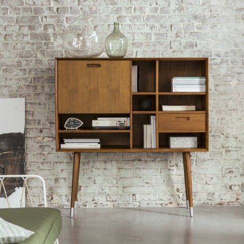 Buffet haut en teck 130 Magda 50\u0027s Meuble Pinterest Buffet - meuble en teck massif Buffet haut en teck 130 Magda 50\u0027s Meuble Pinterest Buffet - meuble en teck massif