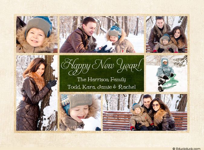 multi photo collage christmas card holiday family photos greeting christmas photo collage card