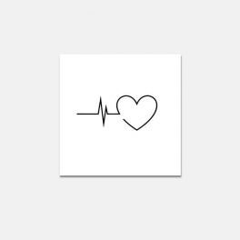Pochoir Pochoir Battement De Coeur Pour Les Tatouages Temporaires Battement De Coeur Tatouage Battement De Coeur Pochoir