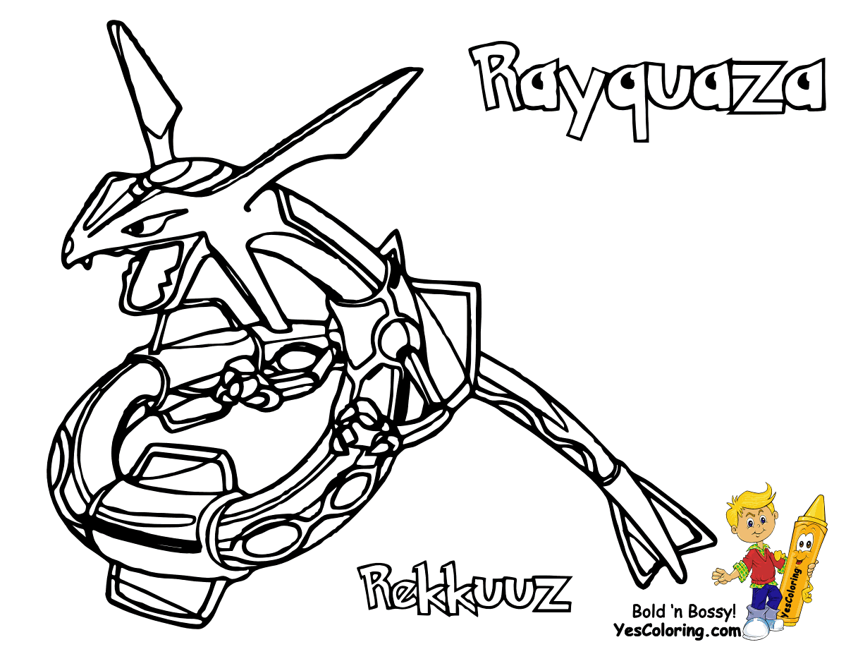 legendary pokemon coloring pages rayquaza