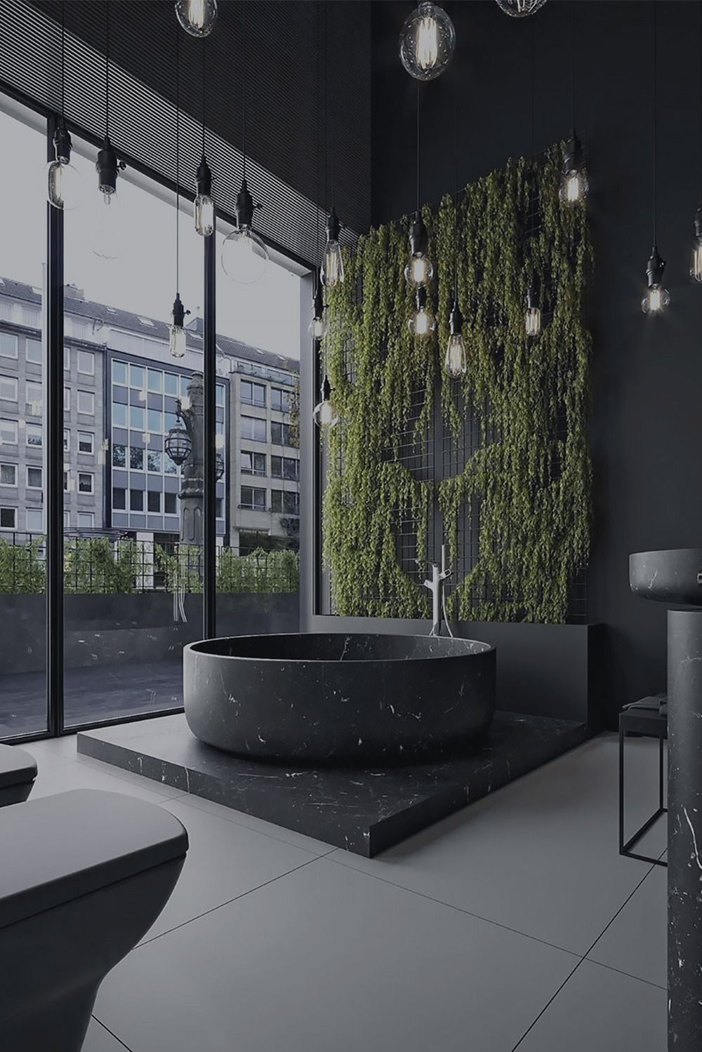 luxury matte black home bathroom decorations