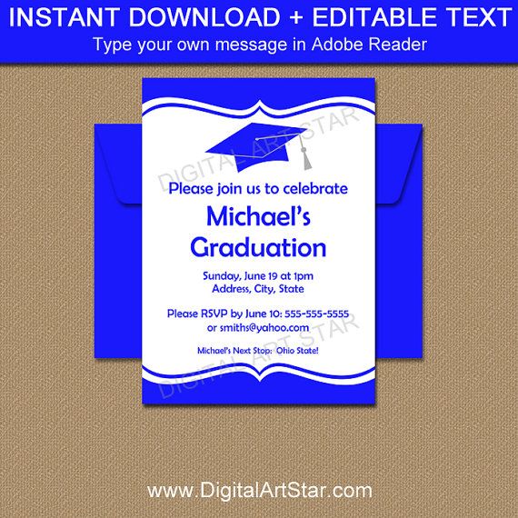 college grad announcement templates
