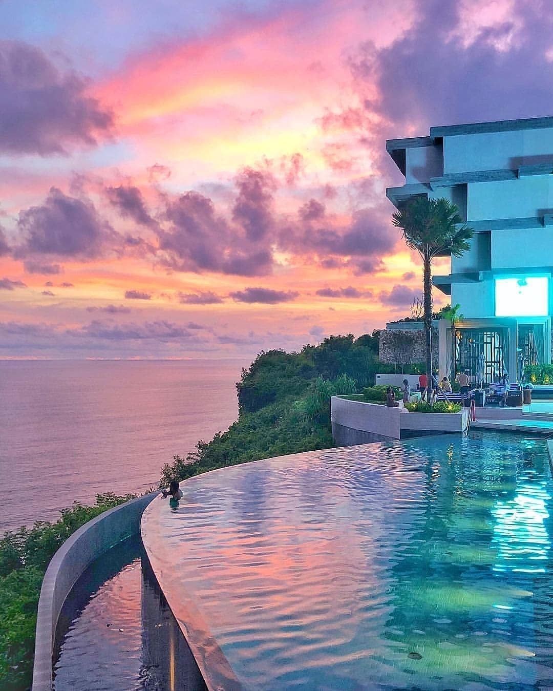 Pink skies ~ Bali, Indonesia Phot | Hotels and resorts, Cool places to