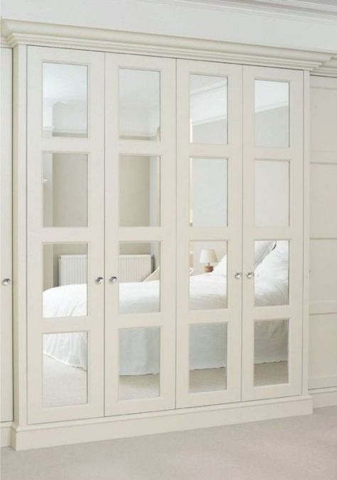 Pax hack with IKEA Bergsbo wardrobe doors and mirro inserted | Bedroom