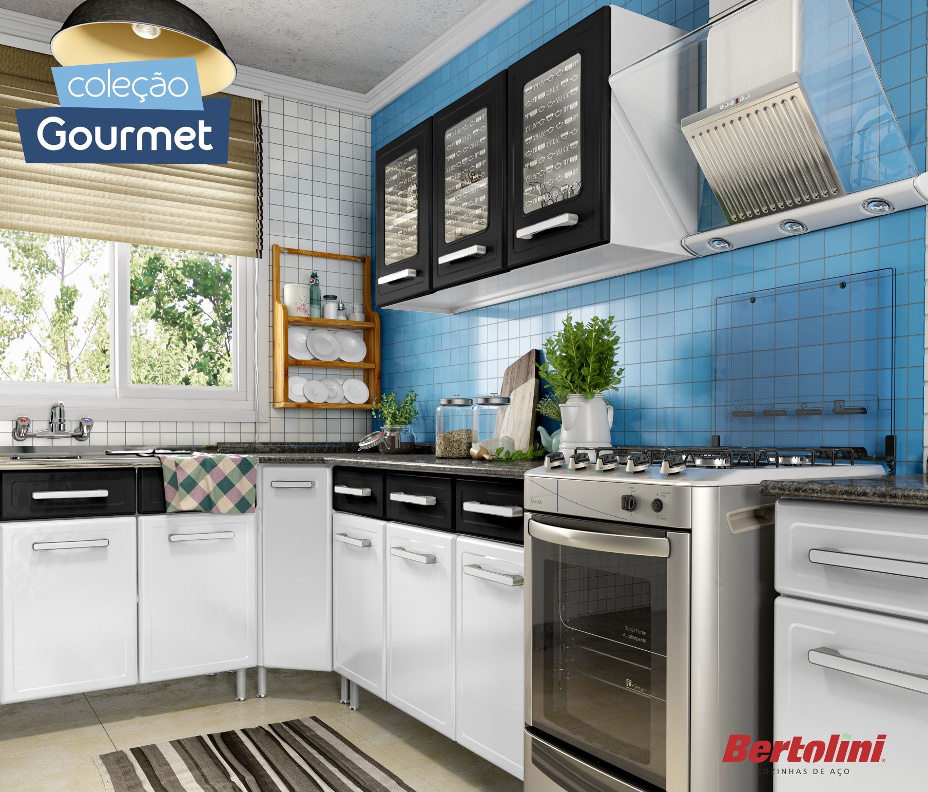 Cozinha Gourmet Bertolini Preto E Branco Sofistica O Na Sua Casa Cozinha Gourmet Bertolini Preto E Branco Sofistica O Na Sua Casa