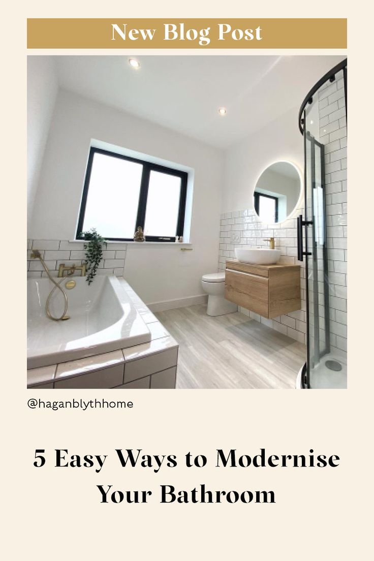 Modern bathroom with vinyl click flooring Corner Bathtub, Alcove Bathtub, Click Flooring, Luxury Flooring, Bathroom Interior, Towel Rack, Sanctuary, Tile Floor, Tiles