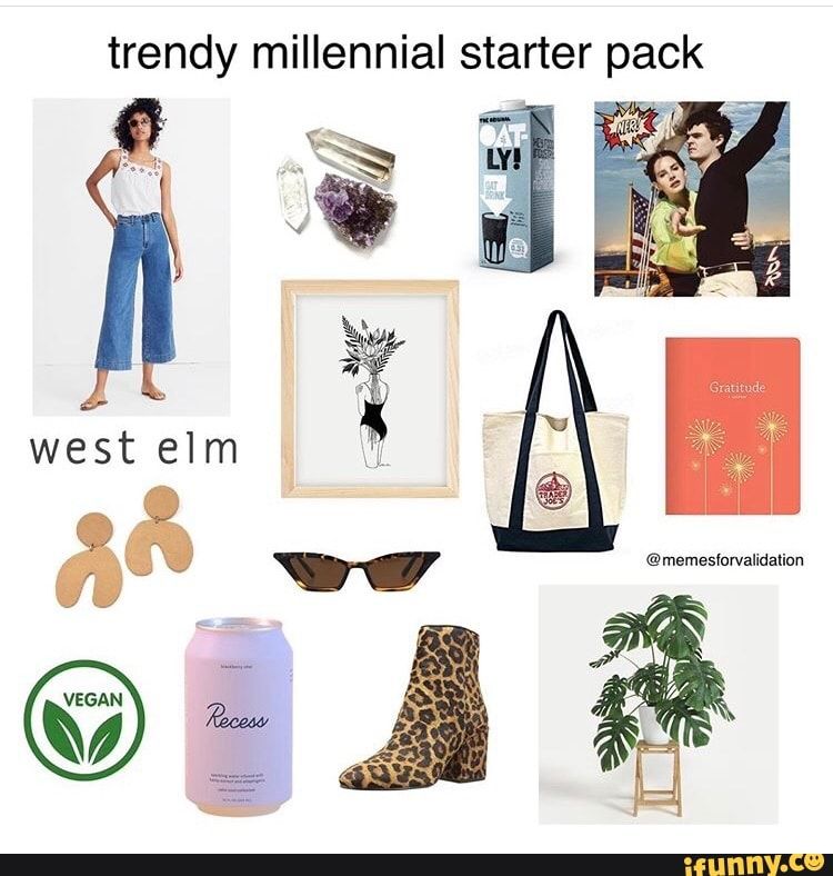 Trendy millennial starter pack - iFunny  Starter packs meme, Starter pack,  Millennials